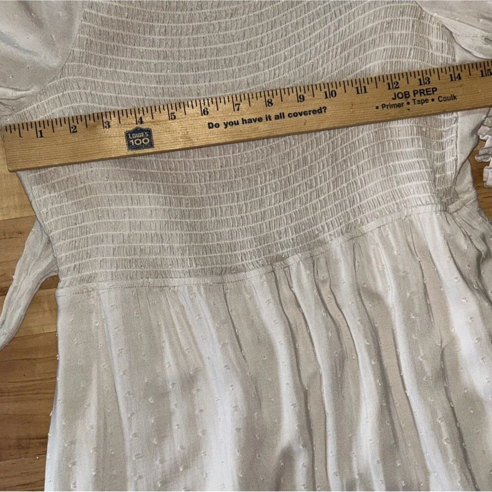 Smocked Maxi Dress Women’s Large Cottage Prairie Boho Festival Tiered